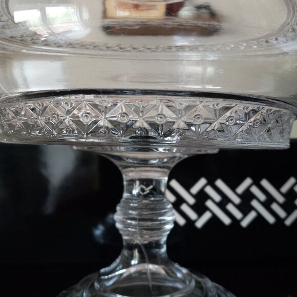 Antique Imperial Glass Early American Pattern Glass Covered Compote Bowl 1902 - Picture 6 of 16